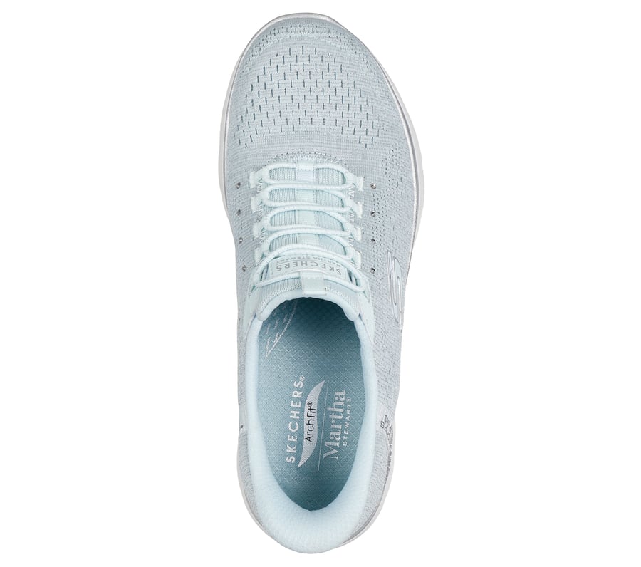 chaussures sans lacets martha stewart skechers modèle summit avec soutien de la voûte plantaire - douce brillance