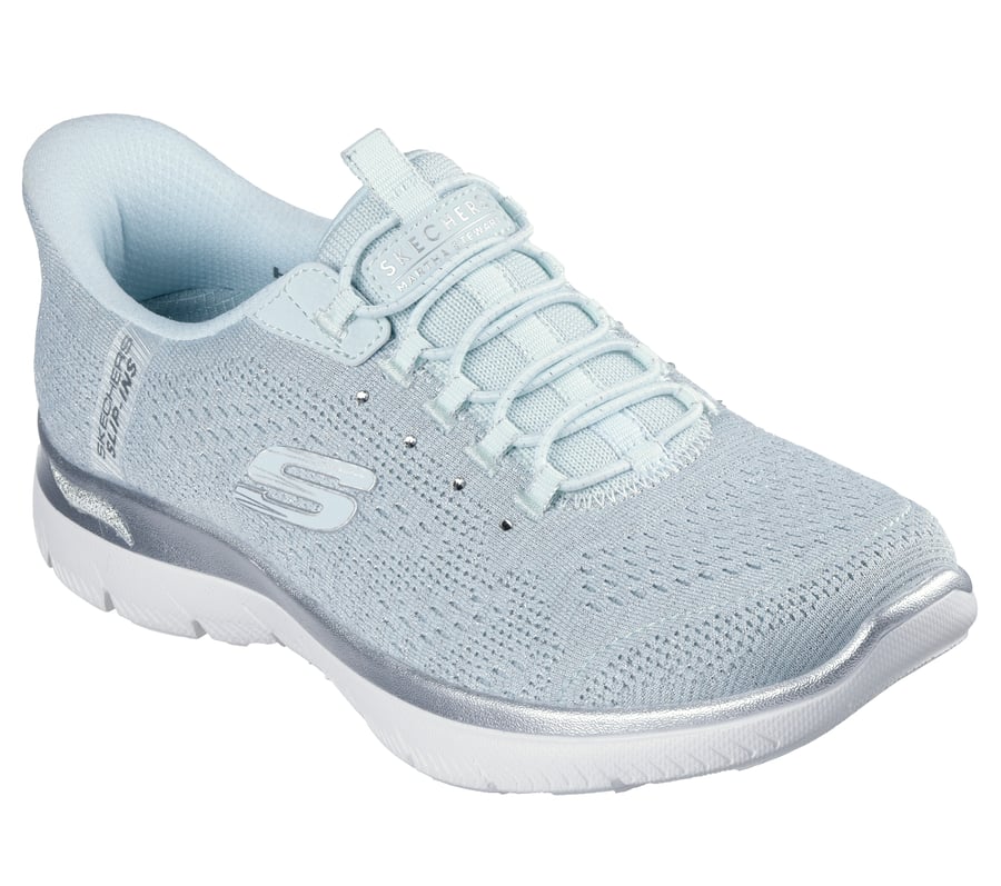chaussures sans lacets martha stewart skechers modèle summit avec soutien de la voûte plantaire - douce brillance