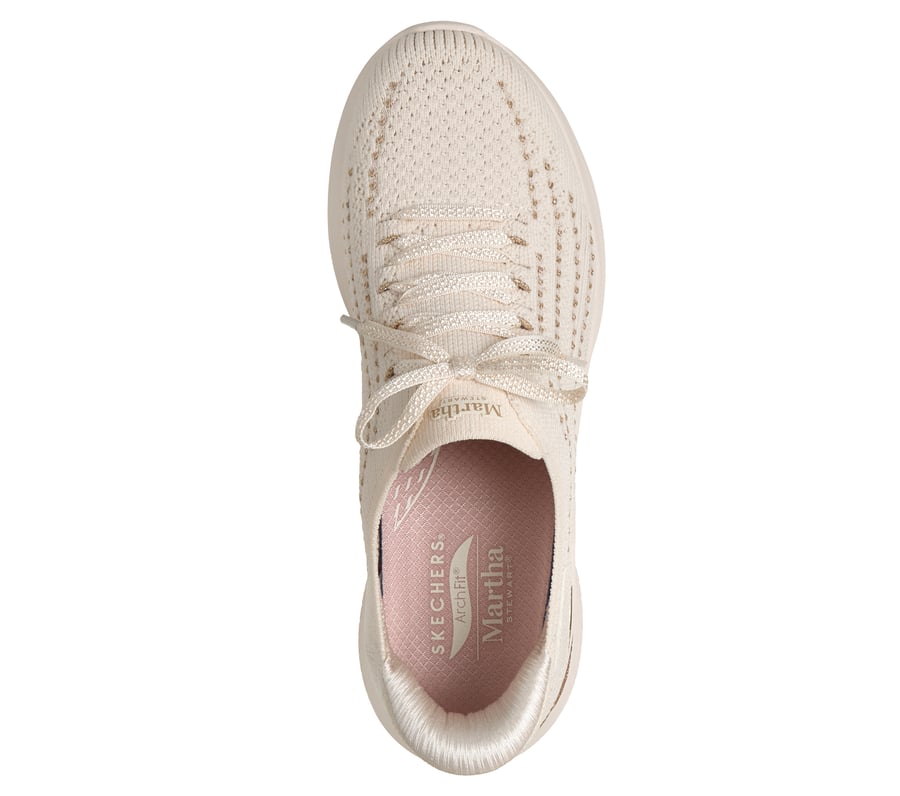 skechers slip-ins martha stewart arch fit ultra flex 3.0 - metallic grace