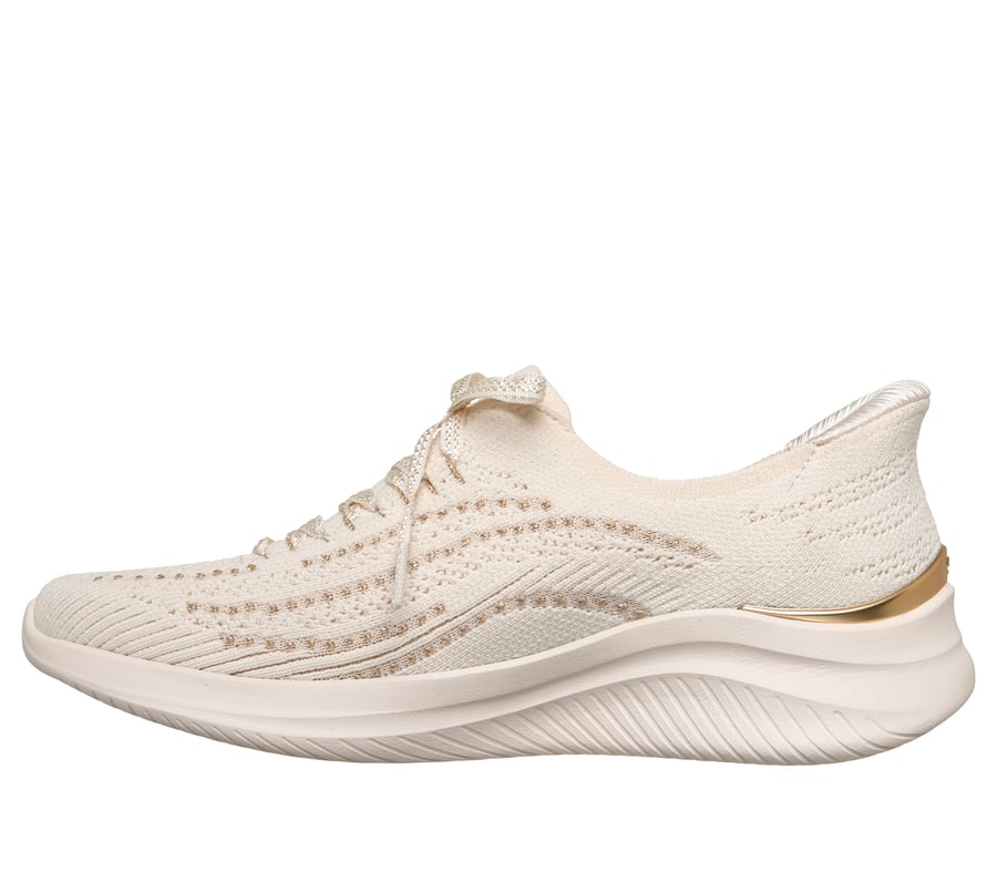 skechers slip-ins martha stewart arch fit ultra flex 3.0 - metallic grace
