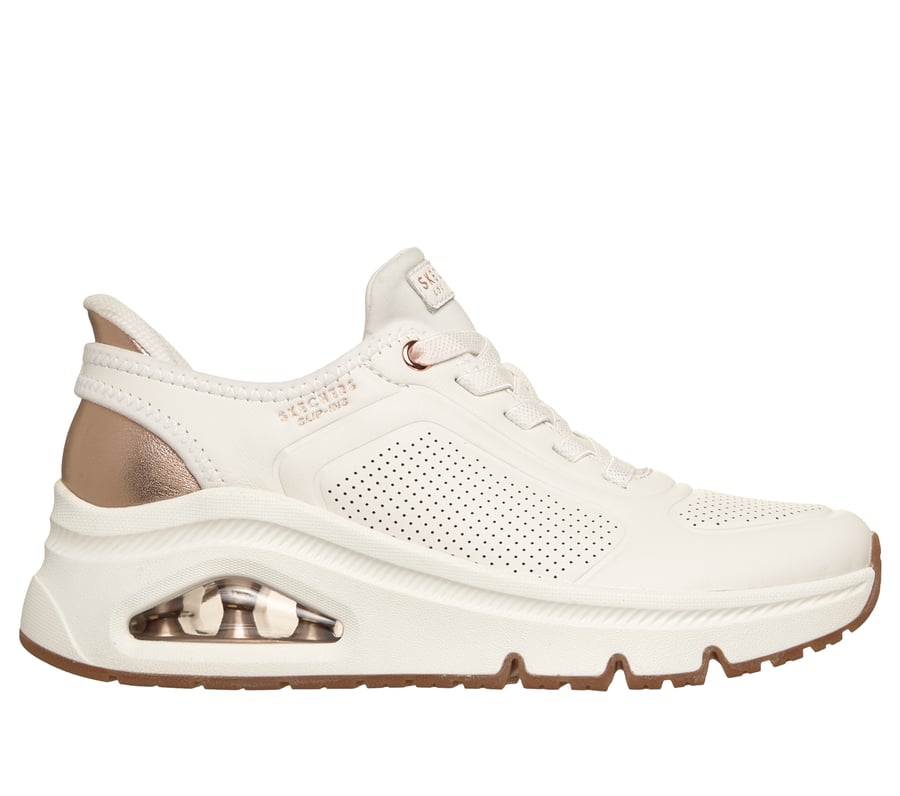 skechers slip-ins uno icon en cuir premium - luxe air