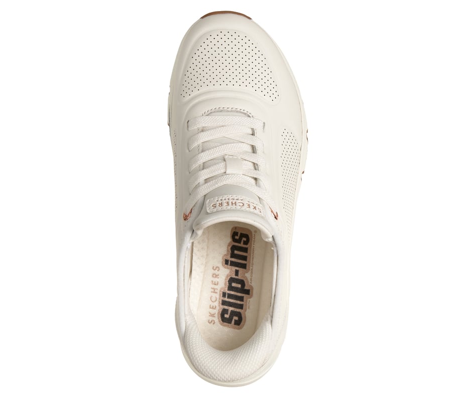 skechers slip-ins uno icon en cuir premium - luxe air