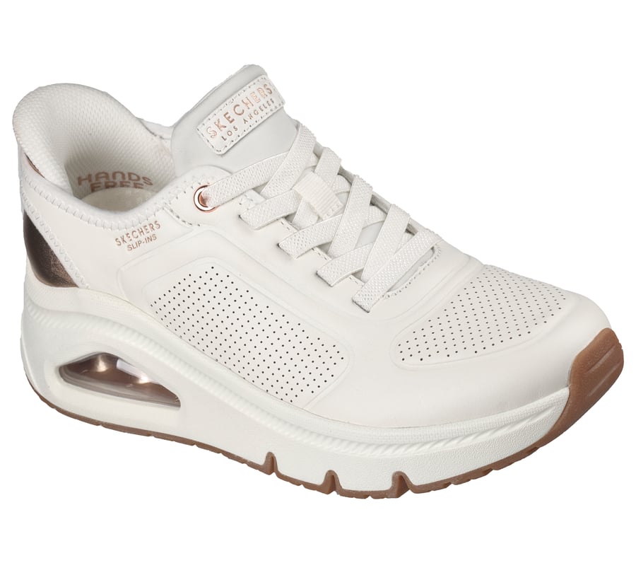 skechers slip-ins uno icon en cuir premium - luxe air
