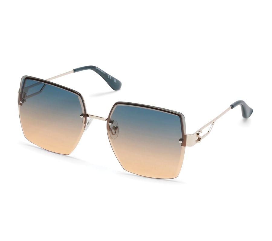 lunettes de soleil carrées surdimensionnées sans monture