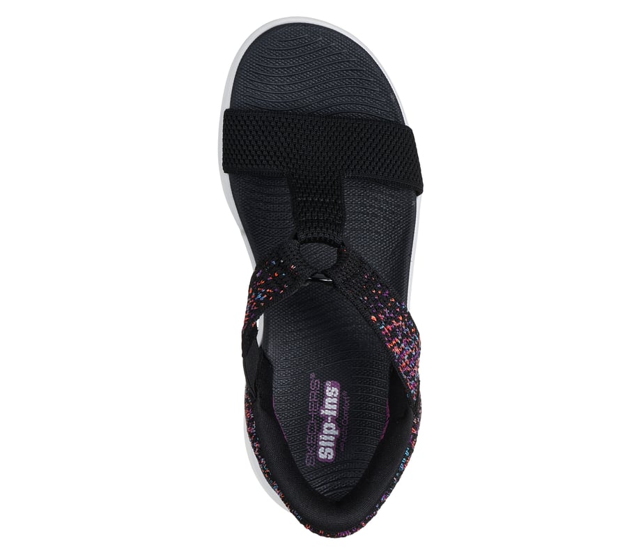 skechers slip-ins sandales go walk massage fit - confetti sky
