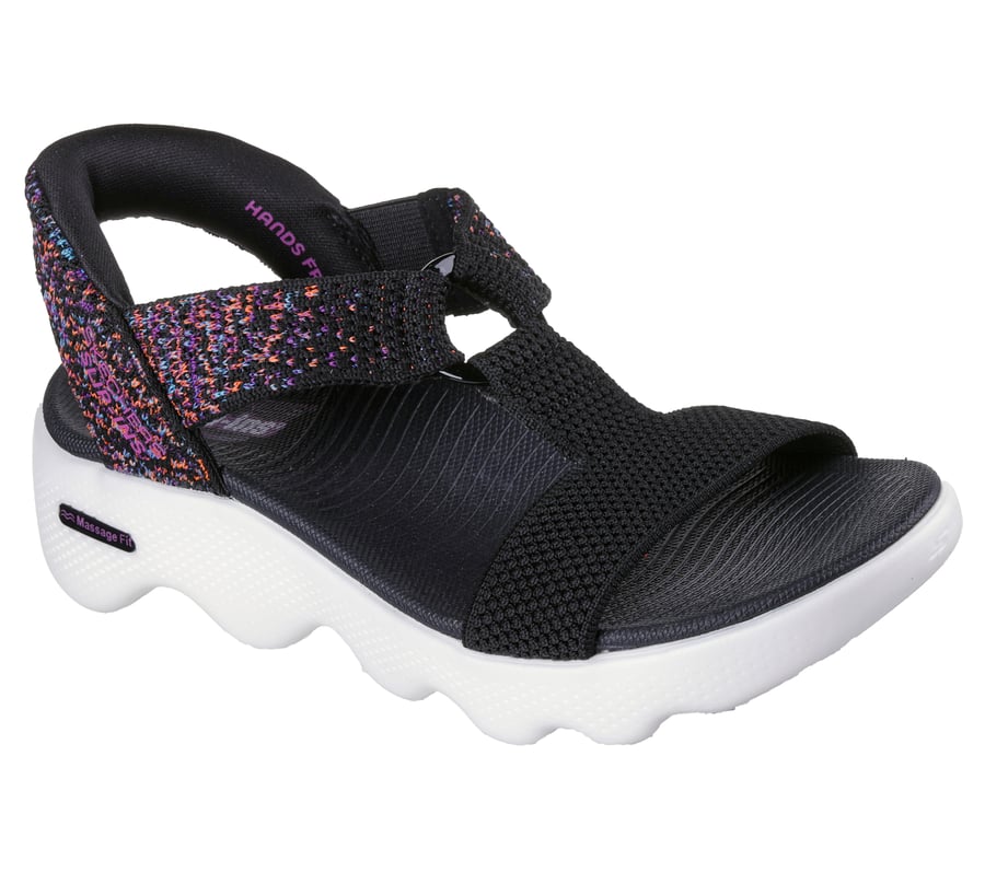skechers slip-ins sandales go walk massage fit - confetti sky