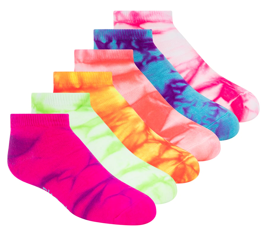 lot de 6 paires de chaussettes tie-dye pour filles
