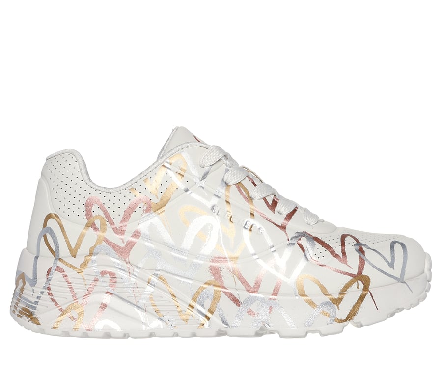 skechers x jgoldcrown uno lite - metallic love