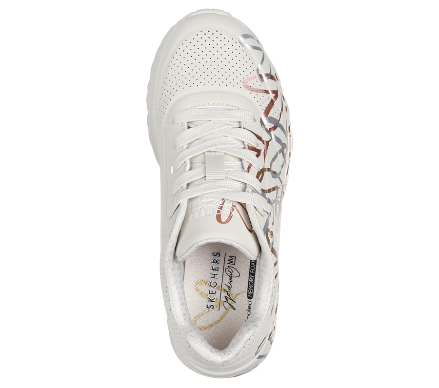 skechers x jgoldcrown uno lite - metallic love