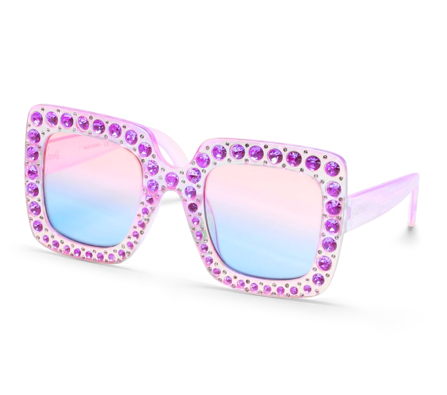 lunettes de soleil carrées à strass