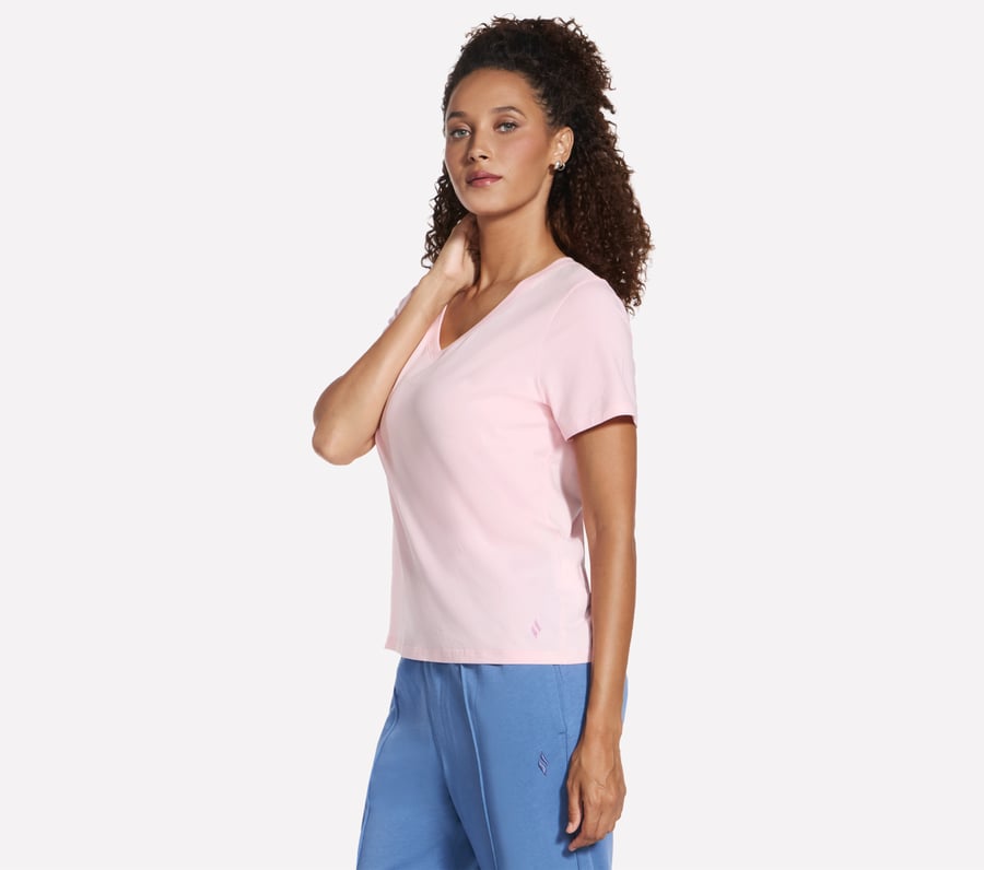 t-shirt col v en coton pima